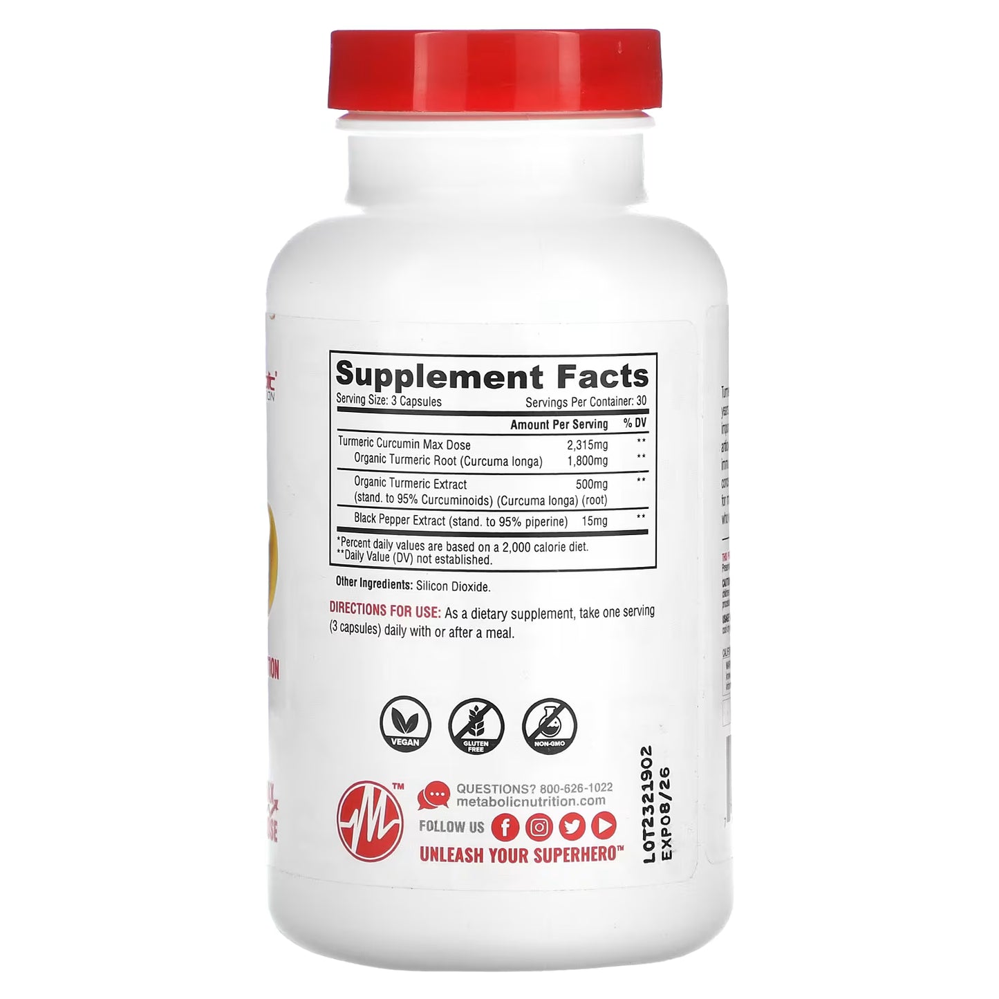 Curcuma 90 Capsulas | Metabolic Nutrition