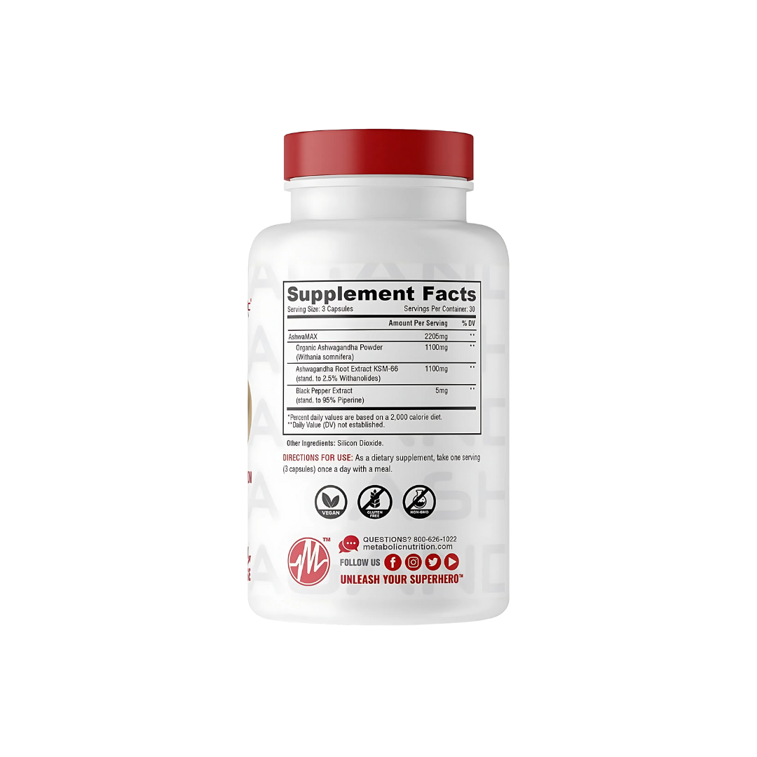 Ashwagandha 90 Capsulas | Metabolic Nutrition