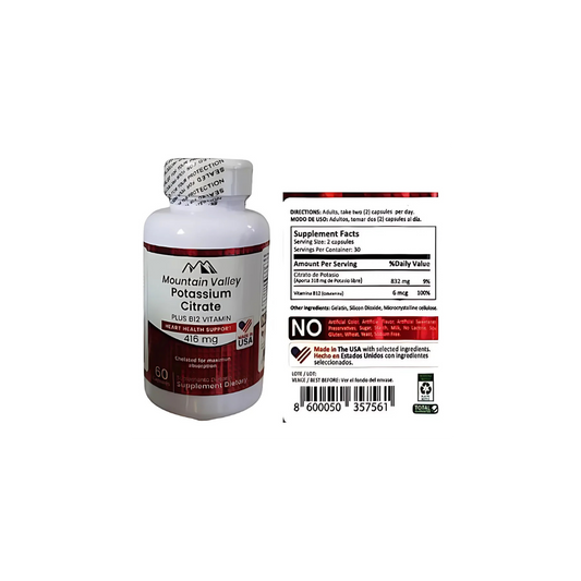 Citrato De Potasio X 100 Caps | Mountain Valley