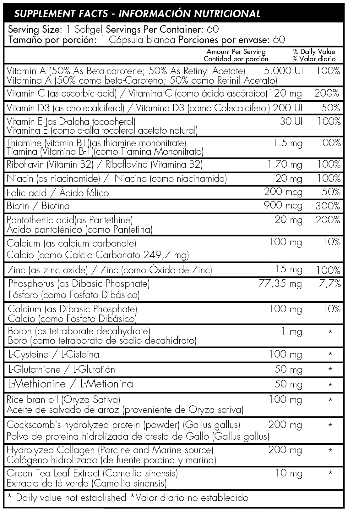 Collagen & Biotin Complex 60 softgels | Healthy America