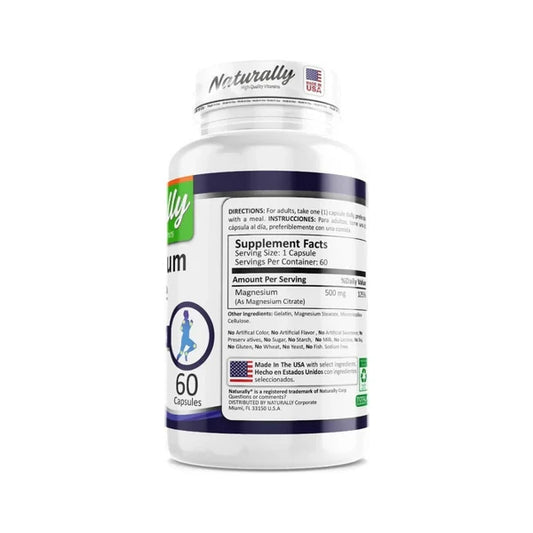 Citrato magnesio 60 caps | Naturally
