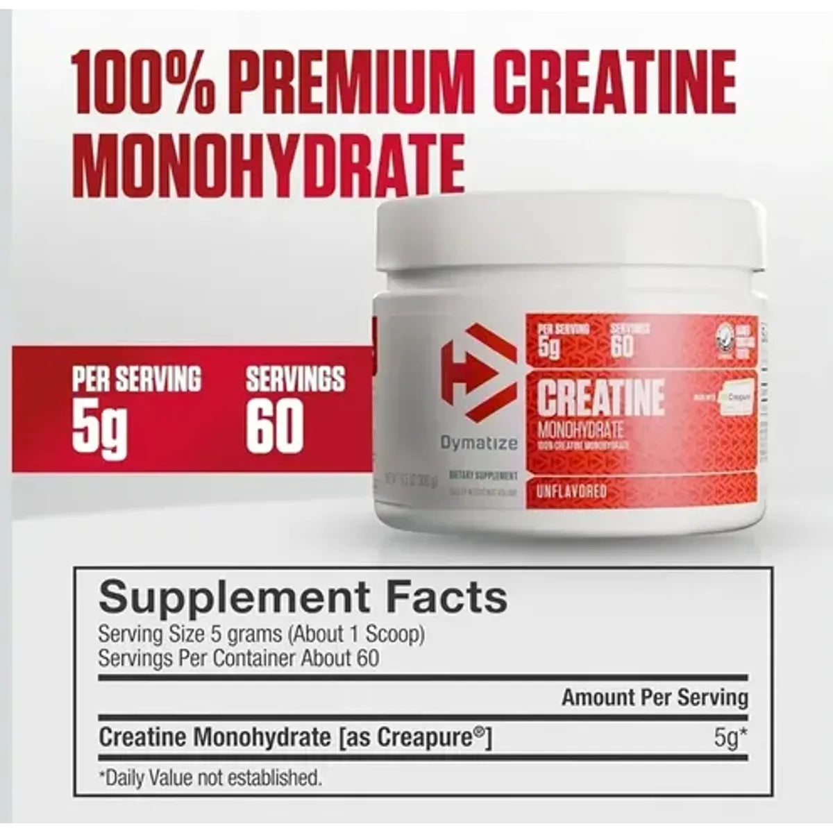 Creatina Monohidrato 300gr | Dymatize