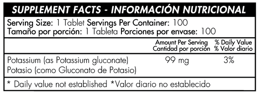 Potasio 99mg con vitaminas y minerales Healthy America
