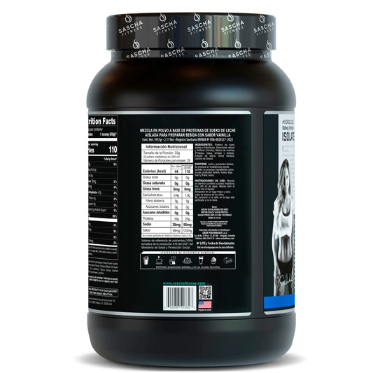 Isolate whey protein 2Lbs | Sascha | vainilla