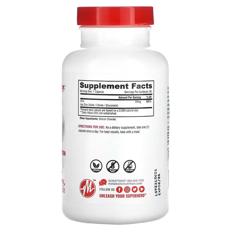 Zinc 90 Caps | Metabolic