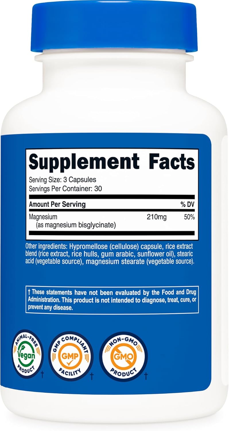 Bisglicinato de magnesio 90 caps | Nutricost