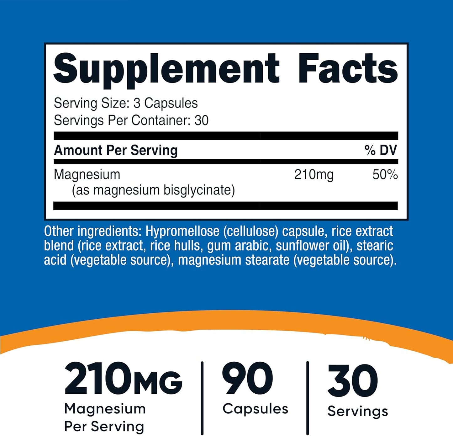 Bisglicinato de magnesio 90 caps | Nutricost