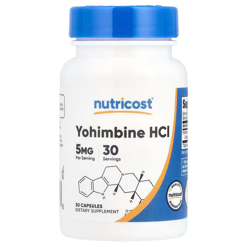 Yohimbina HCL 30/120 capsulas | Nutricost