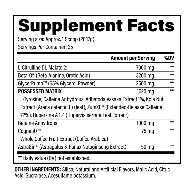 BZRK PRE-WORKOUT 25 SERVS | BLACK MAGIC