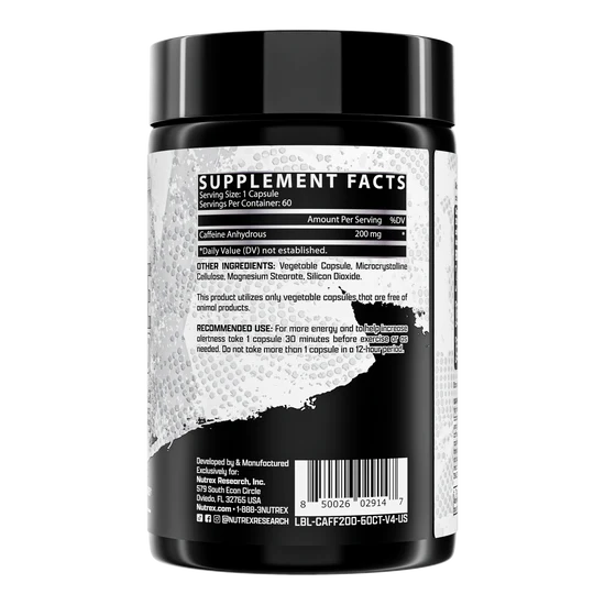 Caffeine 200 60 caps | Nutrex
