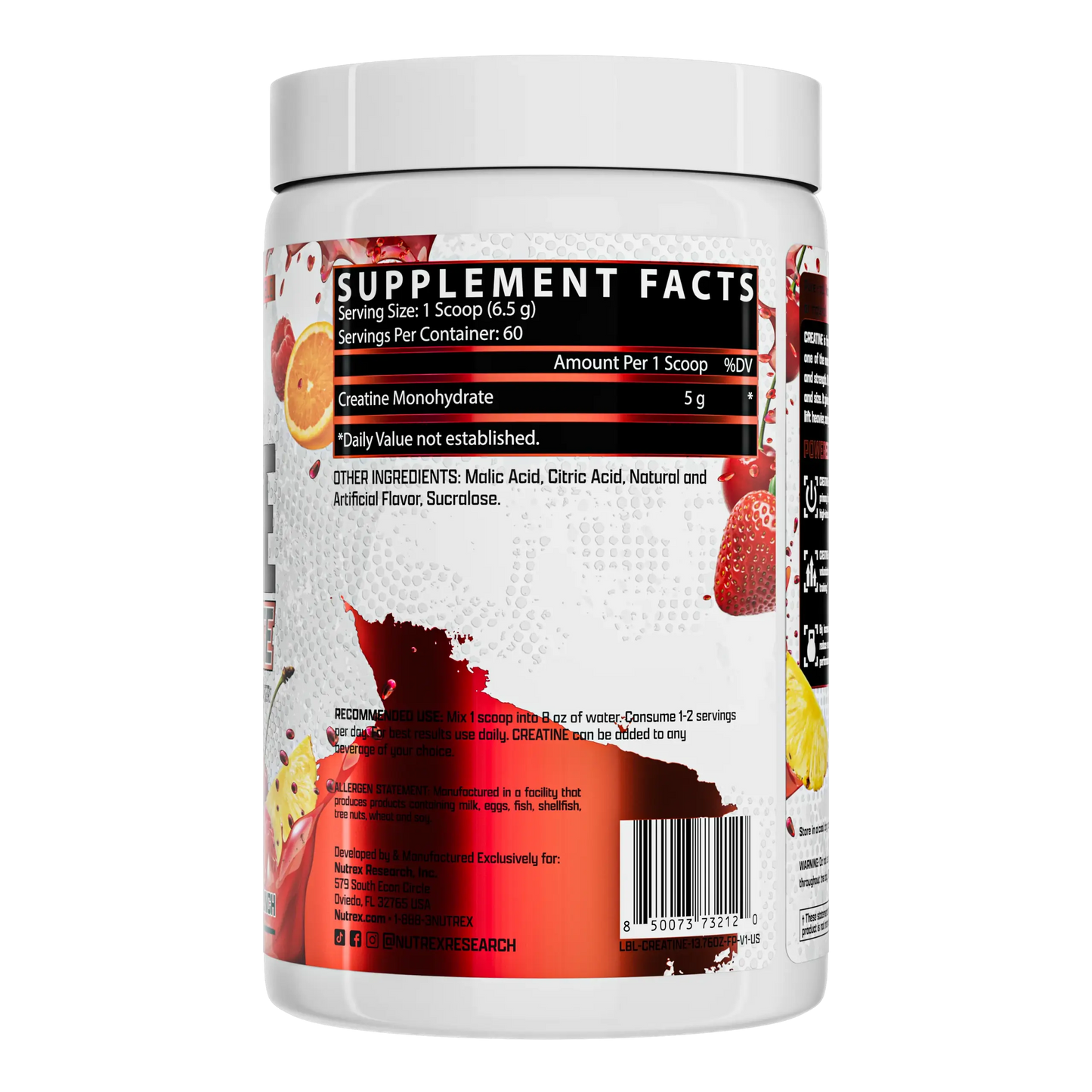 Creatina monohidratada 60 servs | Nutrex - fresa sandia