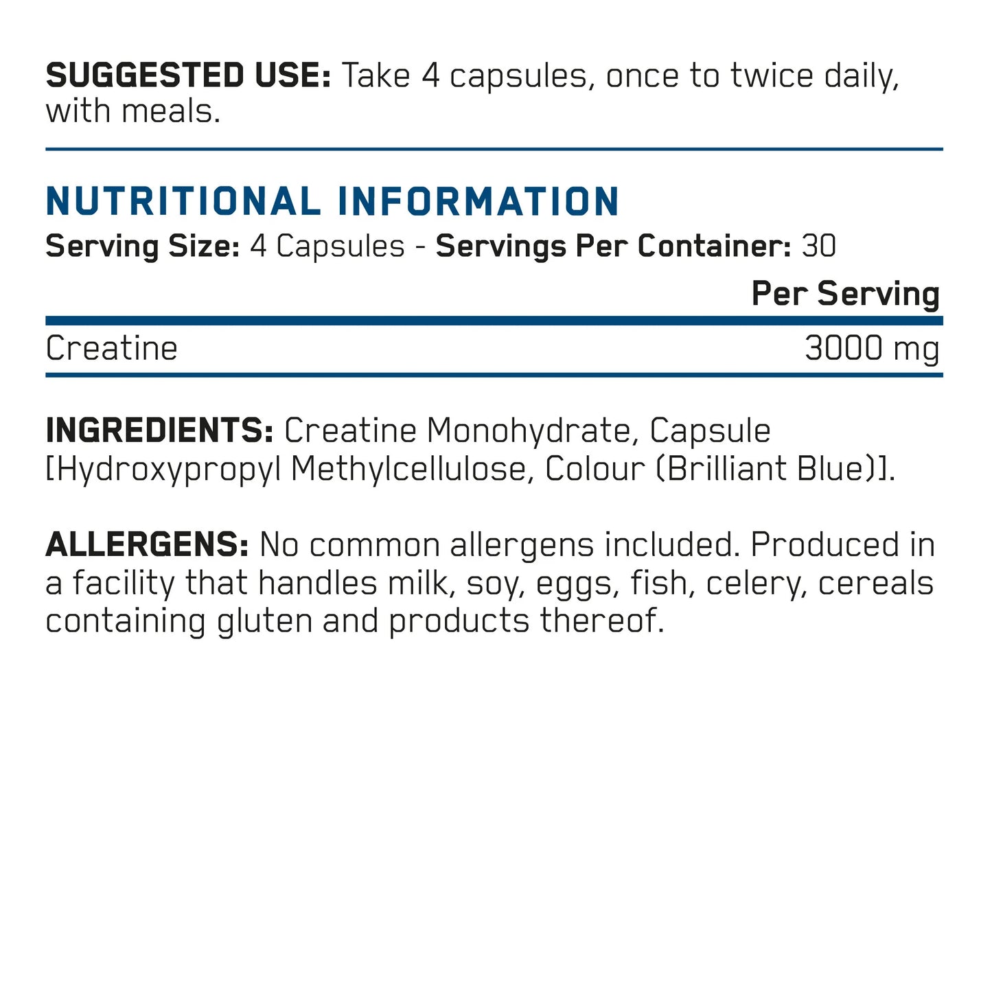 Creatina 3000mg capsulas | Applied Nutrition