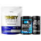 COMBO AUMENTO DE MASA SIN GRASA : Whey Pure 1 LB + Creatina MuscleLean 60 servs + Multivitamin Platinum 90 caps