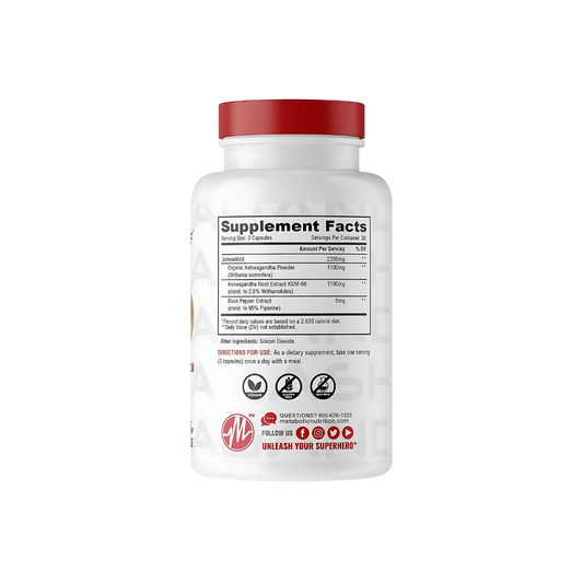 Ashwagandha 90 Capsulas | Metabolic Nutrition