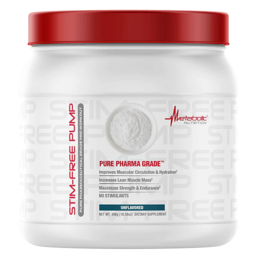 Stim-Free Pump 30 servs (pre-entrenamiento puro de grado farmacéutico) | Metabolic Nutrition