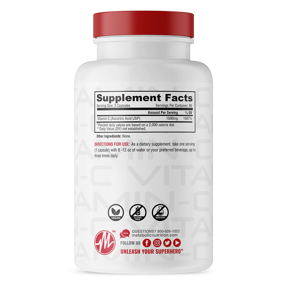 Vitamina C 90 caps | Metabolic Nutrition