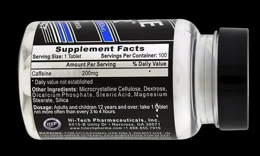 Cafeína Power 100 tabletas | Hi-Tech Pharmaceuticals