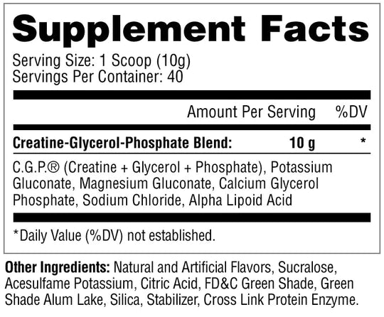 Creatine + Glycerol + Phosphate 40 servs | Metabolic Nutrition