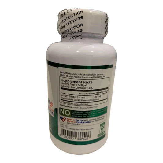 Ginkgo Biloba 120mg x100 caps | Mountain valley