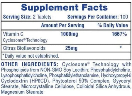 Vitamina c 1000mg 200 caps | Hi tech Pharmaceutical