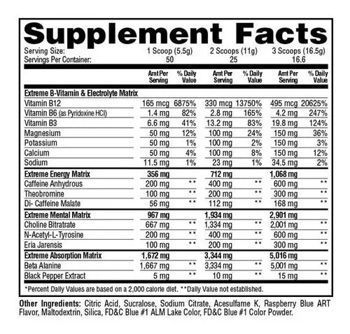 ESP Extreme pre-workout 50 servicios | Metabolic Nutrition