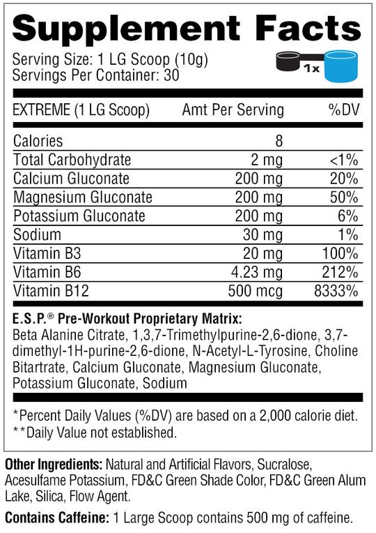 Pre-entreno E.S.P. (30-45-90 servicios) Metabolic Nutrition